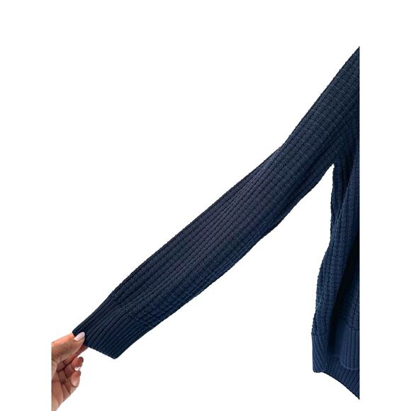 Arturo Calle Sweater Men's Blue Cross Neck Preppy Cable Knit Sweater  Small - Picture 7 of 10